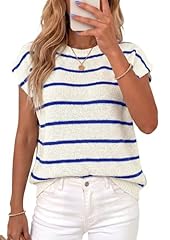 Striped White Blue