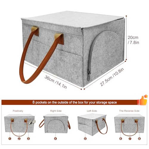 Surmounty Plate Holder Bag Felt Dish Holder, Camping Dinnerware Storage Bag, Felt Bag with Cup Holder, for Motorhomes Caravans Boats - Image 3