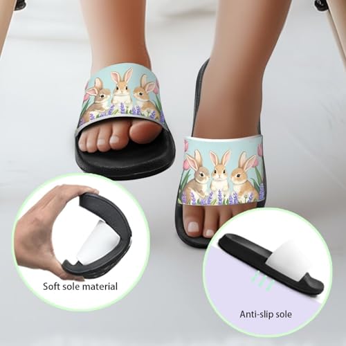 Image of Boy & Girls Slide Sandals Kids Shower Shoes Non Slip Summer Slippers Beach Sandals