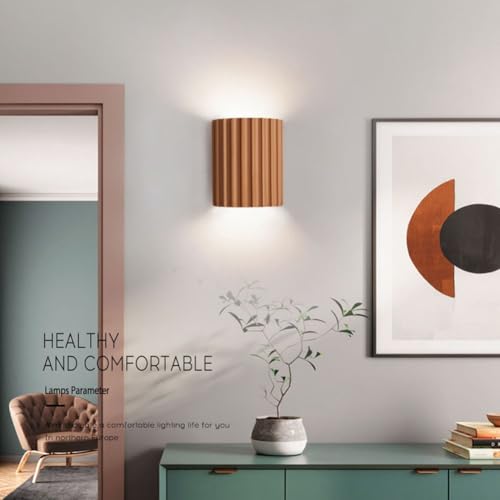 Lámpara de pared LED de resina de 110V con 3 colores de luz para dormitorio 3