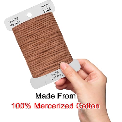 QCZKB Classic Crochet Thread Yarn 101% Pure Cotton Thread,Col No: 434,Light Brown by QCZKB - Image 3