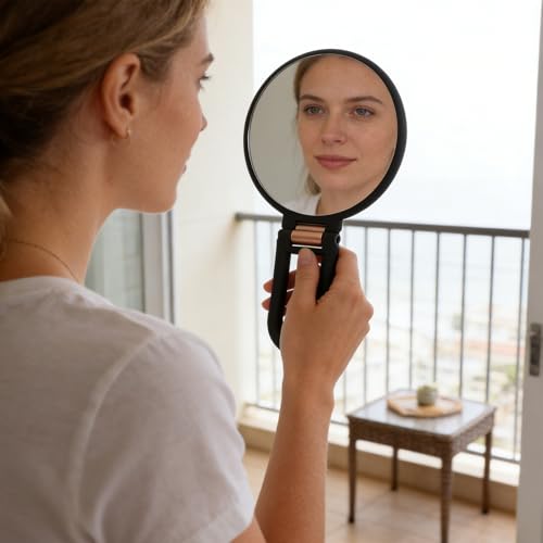 Miroir double face 50x grossissant réglable et portable de table