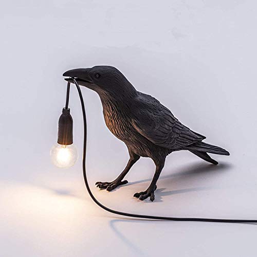 Fusmaker Harz Vogel Lampe Tischlampe Spielen Raven/Applique, Moderne...