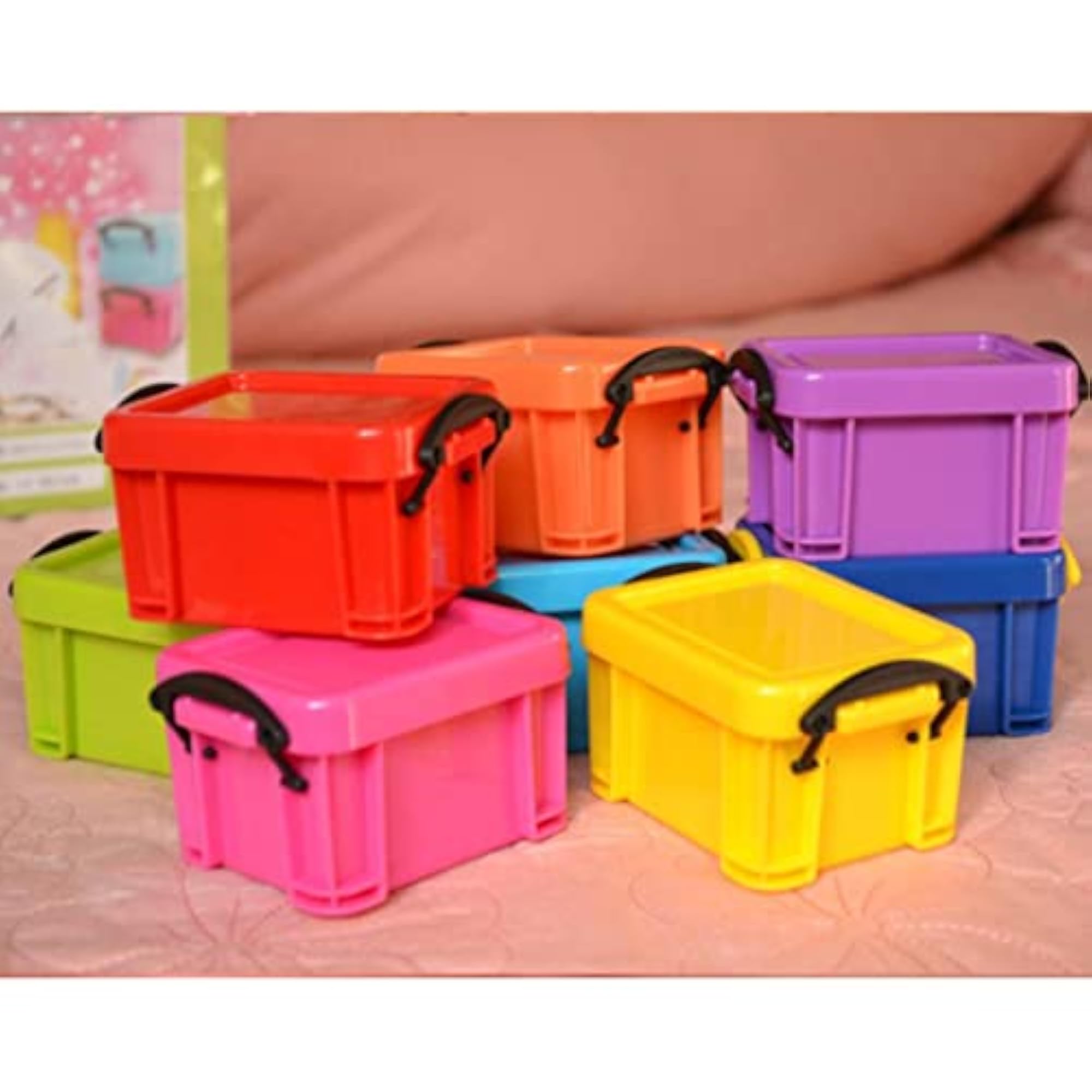 Mini Lock Box Super Cute Jewelry Storage Organizer, Rose Red
