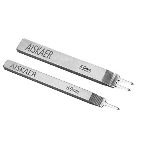 image for Aiskaer Leather Stitching Punch Set, Diamond Chisel Tools, 6mm White S