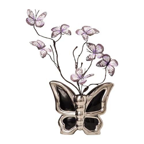 Vases en céramique pour fleurs avec support bouquet anti-chute pour table - 2