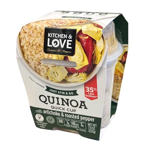 Kitchen & Love Artichoke & Roasted Peppers Quinoa Quick Meal 6-Pack | Vegan, Gluten-Free, Ready-to-Eat, No Refrigeration Required - Thumbnail 7