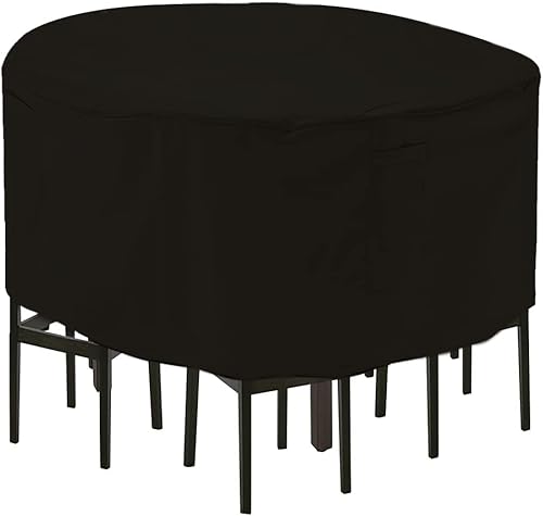 Juego de mesa y silla redonda de 94 pulgadas de alto, resistente al agua, para exteriores, 94 pulgadas de diámetro x 45 pulgadas de alto, color