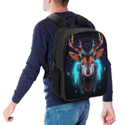 Mochila escolar de alce en 3D resistente para libros pesados 5