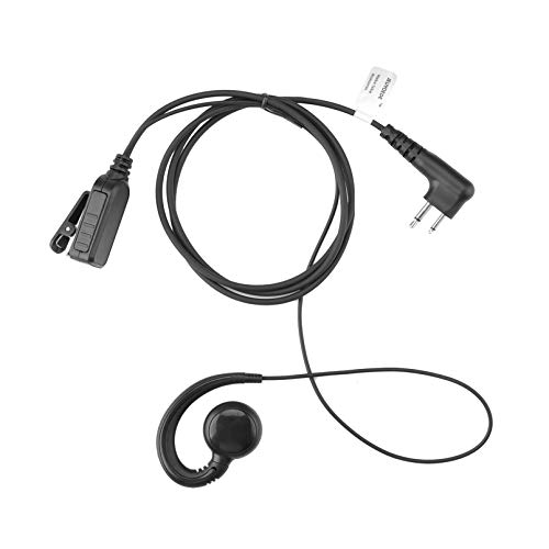 JEUYOEDE XU2600 C Shape Swivel Earpiece Surveillance Headset PTT/Mic Compatible with Motorola Radio HKLN4599 hkln4604 HKLN4604