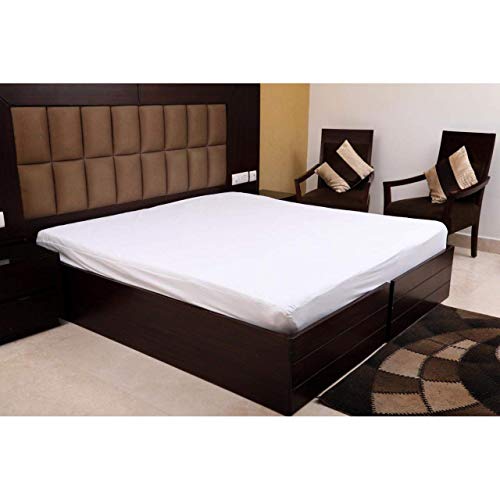Image of Waterproof and Dust Proof Terry Cotton Mattress Protector (72 X 78 Inch /6 X 6.5 ft, White)