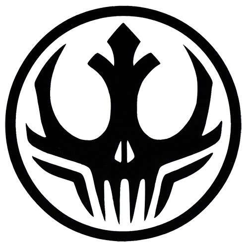 Autocollant Star Wars de vinyle noir pour carrosserie voiture et ordinateur portable