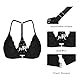 SHEKINI Damen BH ohne Bügel mit Verschluss vorne Neckholder Bralette Damen Spitze Triangel Bra Spitzen BH Padded Unterwäsch Crop Top
