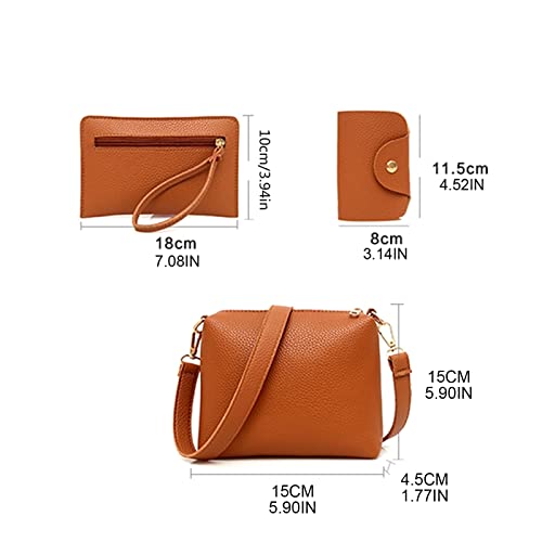 Women's Purses And Handbags Set, 4Pcs PU Leather Shoulder Bag/Top Handle Bag/Satchel Purses, Fashion Tote Bags Set2