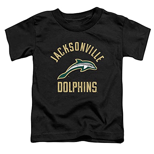 Jacksonville University Official Ju Dolphins Logo Unisex Toddler T Shirt,Black, 2