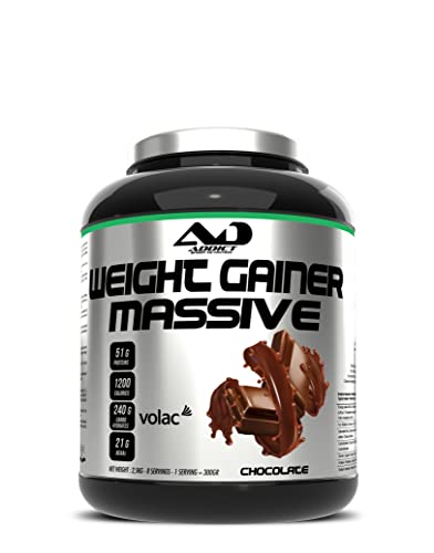Protéine masse musculaire | Multivitamines musculation | Prise de poids | Whey Protéine | Weight Gainer Massive | 2,5 Kg | Gout Chocolate | Addict Sport Nutrition Cover