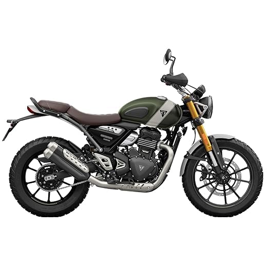 Image of TRIUMPH Scrambler 400 X (349 CC) Bike Matt Khaki Green Booking for Ex-Showroom Price