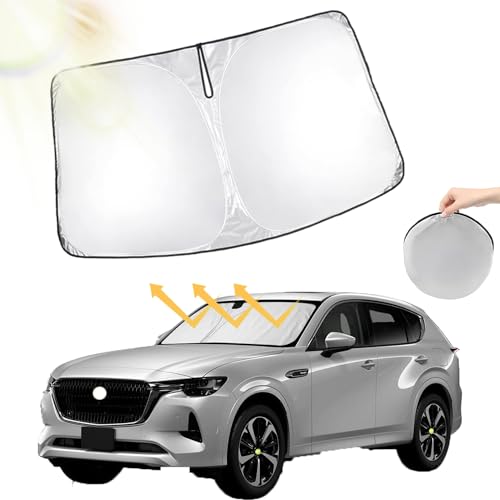 【cx-60 サンシェード】oricarmes マツダ CX-60 フロントガラス CX-60専用 サンシェード 遮光断熱 日よけ 車中泊 収納袋付 2022〜現行 新型CX60用サンシェード CX60 アクセサリー