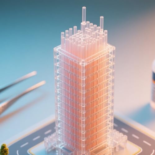 PUCSIQ 100 Stück Kunststoffstäbe, 3mm x 19.8cm Acryl Stangen, Acryl Rundstab Vollstab Acrylstab Transparent für DIY Projekte Architektonisches Handwerk