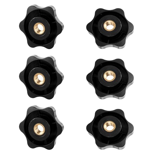 6 Pièces Ecrou à PoignéE En éToile M6, 32mm Bouton de Serrage Ecrous de serrage Moletés pour Meuble Les Mécaniques Équipements Électroniques