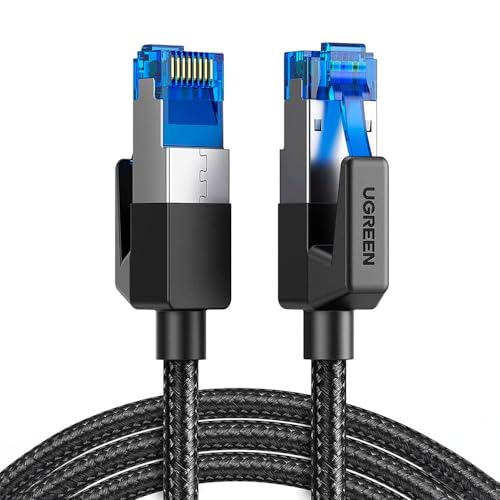 Cabo Rede RJ45 Cat8 F/FTP Macho 2M Preto Velocidade Extrema Internet Segura Estável Ideal para Streaming 4K Jogos Alta Performance Conexão Robusta Flexível