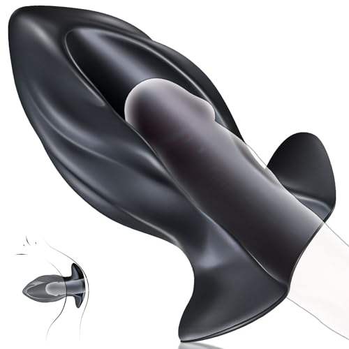 2.65 Diamater Hollow Butt Plug Anal Trainer 6 Silicone Anal Tunnel Plug with Side Channel for Advanced Training & Stretching Wearable T-Bar Base Anal Dilator Black