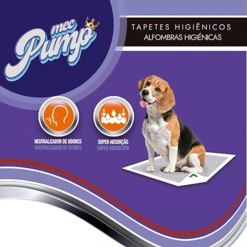 Tapete Higienico Mec Pump para Cachorro e Gato 60x60cm 30 Unidades