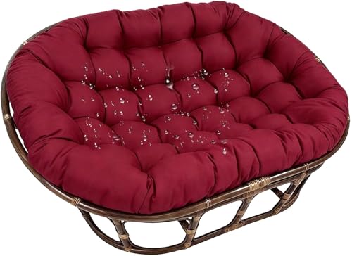 Cojín colgante para silla, grueso e impermeable con lazos para hamaca de jardín, tapete reclinable para muebles de interior/exterior, ideal para columpios