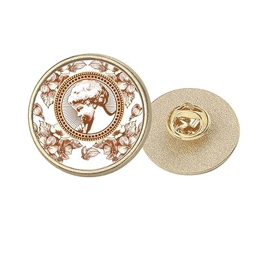 Broche en métal doré fleur moderne M à l'éclat précieux et finition haute joaillerie
