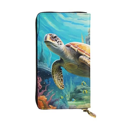 Portefeuille long femme dauphins tortue de mer pochette téléphone et sac de voyage