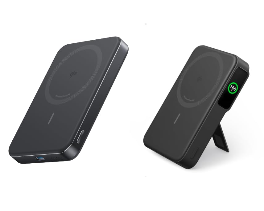 Anker MagGo Power Bank Ultra-Slim 10 000mAh Magnetic Battery Pack with Qi2 Certified 15W Ultra-Fast MagSafe-Compatible Portable Charger