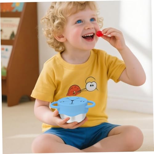 Vasos para refrigerios de acero inoxidable para evitar derrames de comida infantil 4