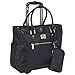 Kenneth Cole Reaction Runway Call Nylon-Twill Laptop & Tablet Business Travel, Black Wheeled Tote, One Size