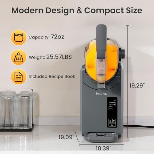 Image of Slushie Machine, No Ice Needed, INOVIVA 68 oz Frozen Drink Maker for Home with Self-Cleaning, 5 Preset Programs, Frozen Margaritas, Frappes, Milkshake, and More, (2025 Version)