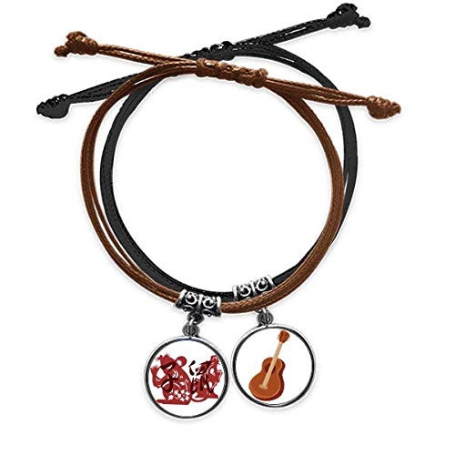 Pulsera de cuerda de la rata china con cierre de cuero flexible