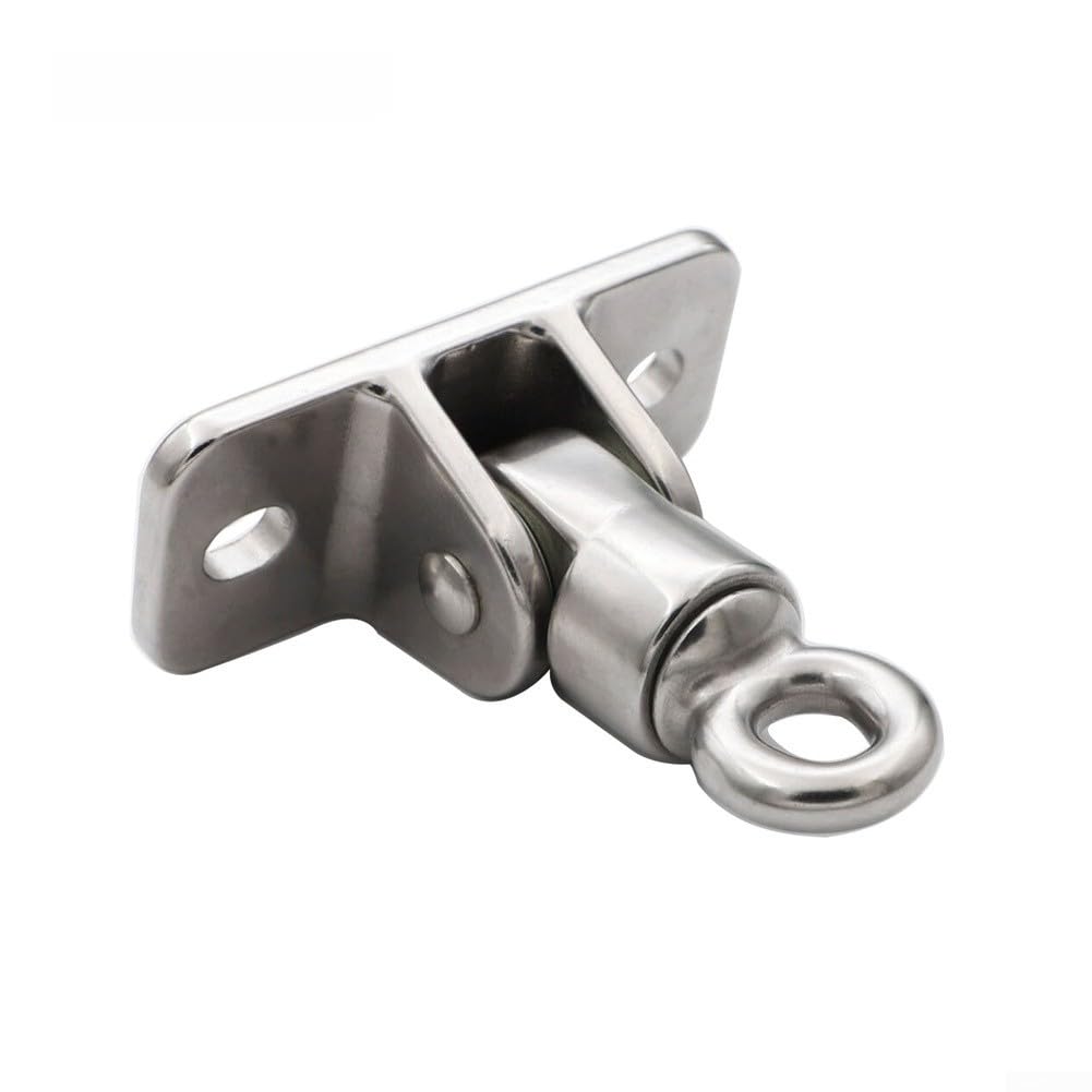 304 Edelstahl-Schaukelaufhänger-Haken, drehbarer Plattenring, strapazierfähig, für Garten, Terrasse, Wohnmobil, 0,65 t Belastung