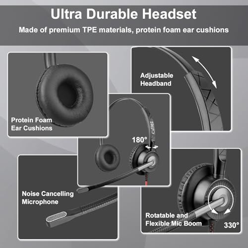 Casque USB avec microphone suppression du bruit éliminant les sons ambiants - 6
