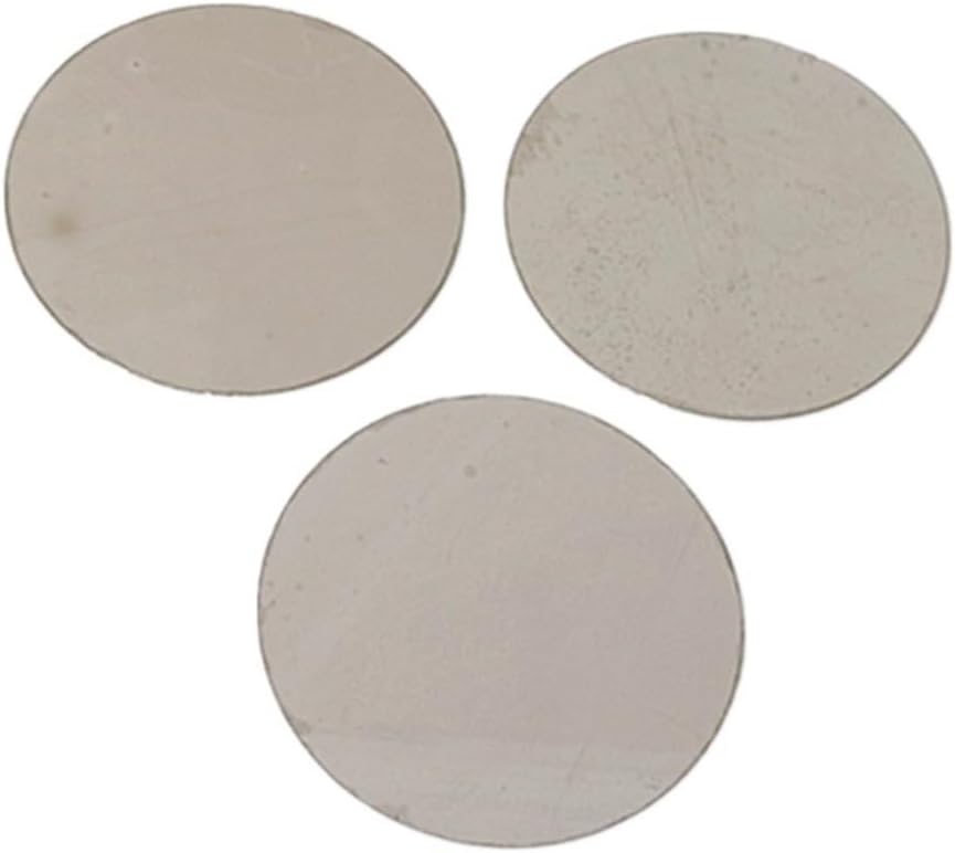 5pcs Round Mica Sheets Dia 15-40mm, Transparent High Temperature Resistant Mica Gasket for Heating Discs(15x0.2mm)