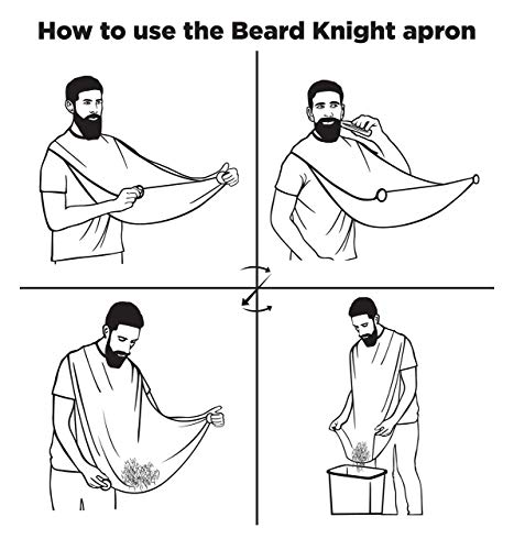 Beard-Apron-Hair-Clippings-Catcher-with-Bag-Grooming-Cape-Apron-Beard-Catcher-for-Shaving-Trimming-Non-Stick-Beard-Cape-White