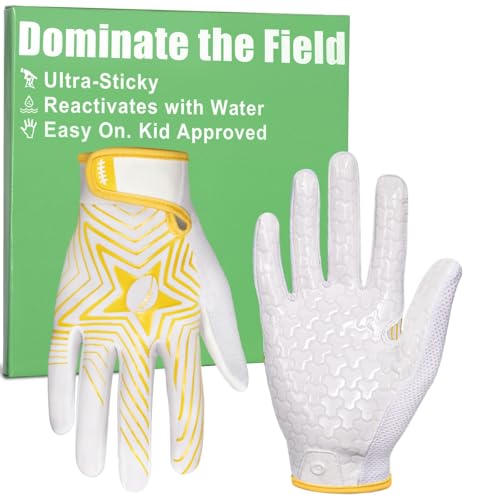 Pixel Panda Youth Football Gloves for Boys Girls,...