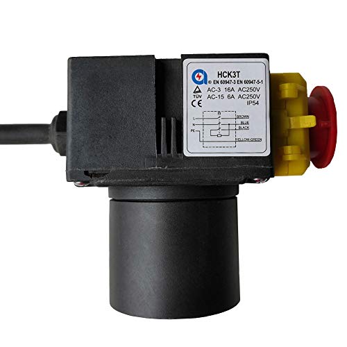 HCK3T 250V 13/6A Étanche câblé Interrupteur à Bouton-poussoir ON OFF Interrupteurs électromagnétique D'arrêt D'urgence Boutons pour Machines-Outils de équipement Cover