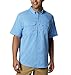 Columbia Blood and Guts III Short Sleeve Woven Shirt, White Cap, Medium