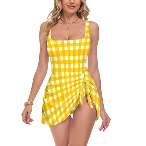 Maillot de bain une pièce à carreaux pour vos journées spa et plage