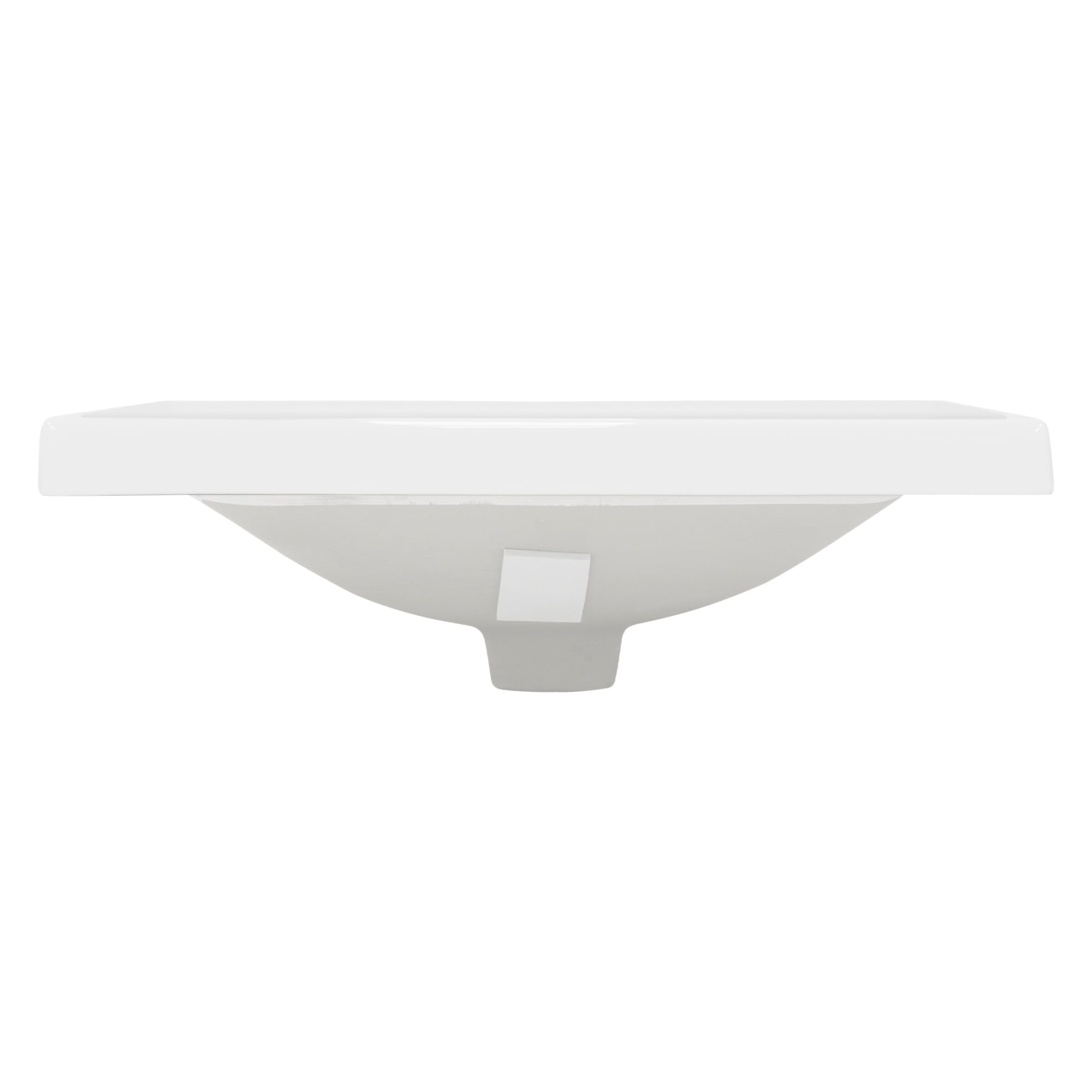 ML-Design Lavabo in Ceramica Bianca 51x15,5x41,5 cm Lavandino da Incasso Quadrato Moderno Bacinella Lavamani per il Bagno e Toilette Lavello con Scarico Standard Foro per Rubinetto e Troppopieno