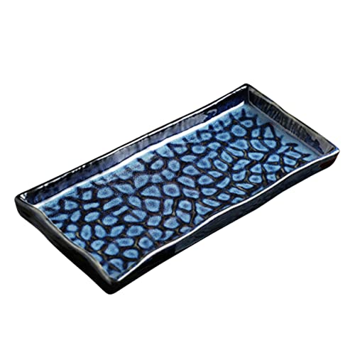 Plato rectangular de cerámica para sushi y frutas miniatura 7