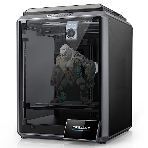 Creality K1 3D Printer Upgrade with 600mm/s Printing Speed 300°C High-Temperature Nozzle Direct Extruder Hands-Free Auto Leveling Dual Z Axes Stable Cube Frame 8.66x8.66x9.84
