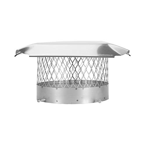 Draft King SS10U Round Bolt On Stainless Steel Single Flue Chimney Cap, 10"