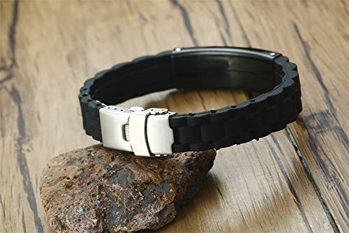 Xuanpai Blood Thinner Medical Bracelets For Mens Womens Sport Emergency Adjustable Silicone Medical Alert Id Bangle #TOP6