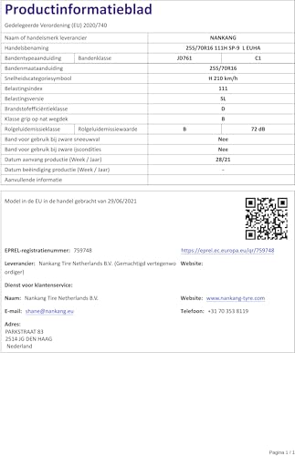Nankang 255/70 R16 111H SP-9 Suv - 4