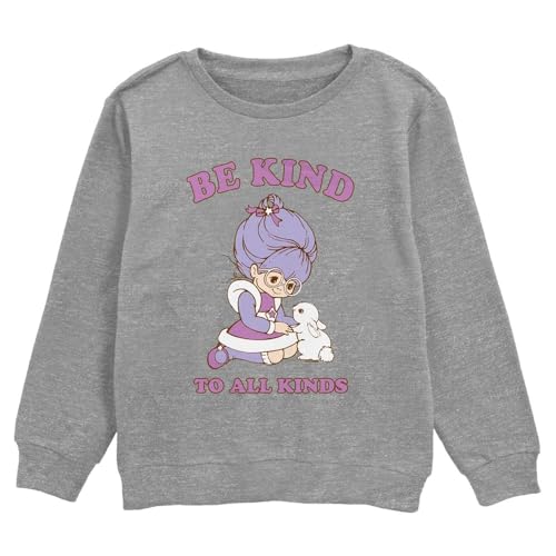 Rainbow Brite Boys' Kind to All Pullover Crew Fleece Athletic Heather